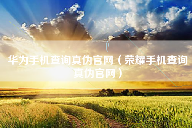 华为手机查询真伪官网（荣耀手机查询真伪官网）