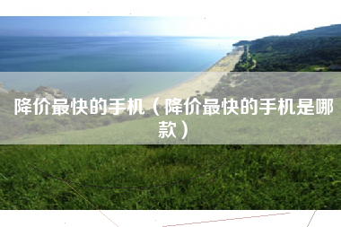 降价最快的手机（降价最快的手机是哪款）