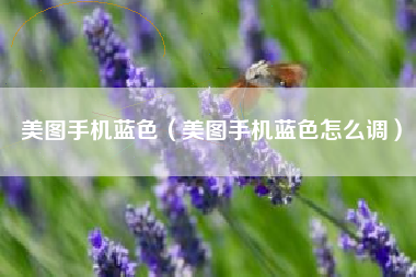 美图手机蓝色（美图手机蓝色怎么调）