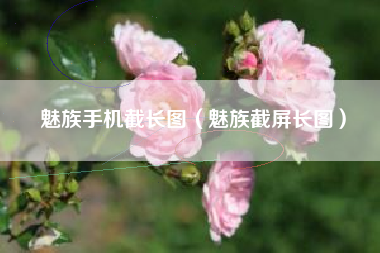 魅族手机截长图（魅族截屏长图）