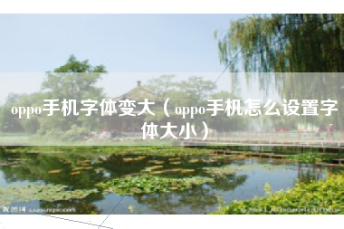oppo手机字体变大（oppo手机怎么设置字体大小）