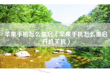 苹果手机怎么重启（苹果手机怎么重启开机关机）