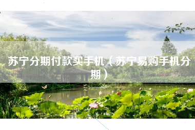 苏宁分期付款买手机（苏宁易购手机分期）