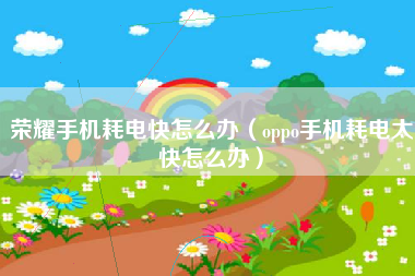 荣耀手机耗电快怎么办（oppo手机耗电太快怎么办）
