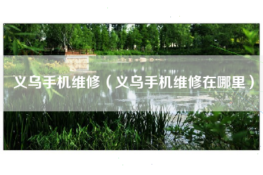 义乌手机维修（义乌手机维修在哪里）