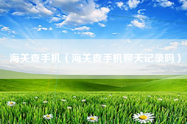 海关查手机（海关查手机聊天记录吗）