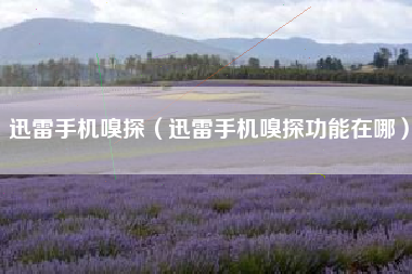 迅雷手机嗅探（迅雷手机嗅探功能在哪）
