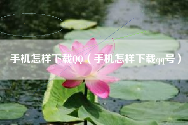 手机怎样下载QQ（手机怎样下载qq号）