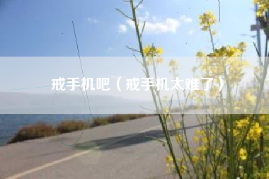 戒手机吧（戒手机太难了）