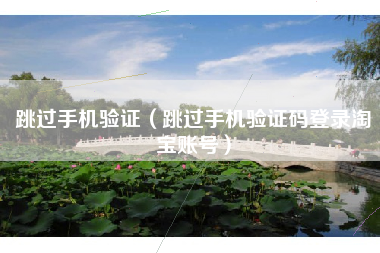 跳过手机验证（跳过手机验证码登录淘宝账号）