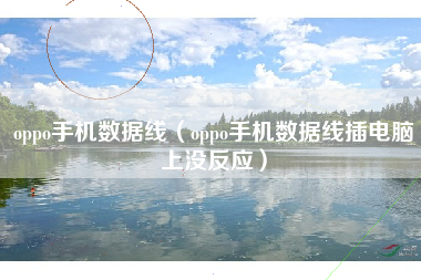 oppo手机数据线（oppo手机数据线插电脑上没反应）