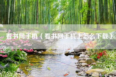 看书网手机（看书网手机上怎么下载）