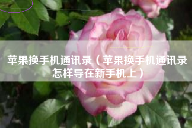 苹果换手机通讯录（苹果换手机通讯录怎样导在新手机上）