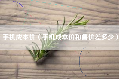 手机成本价（手机成本价和售价差多少）