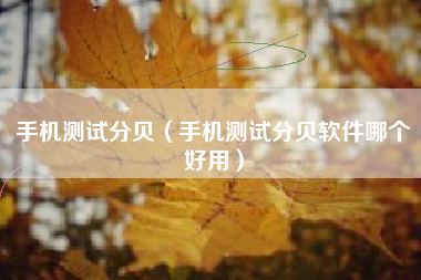 手机测试分贝（手机测试分贝软件哪个好用）