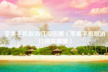 苹果手机取消订阅在哪（苹果手机取消订阅在哪里）