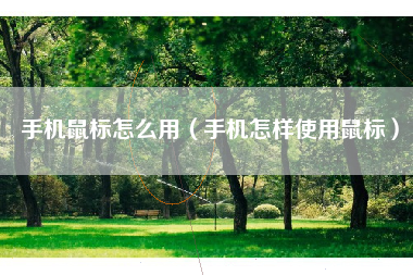手机鼠标怎么用（手机怎样使用鼠标）