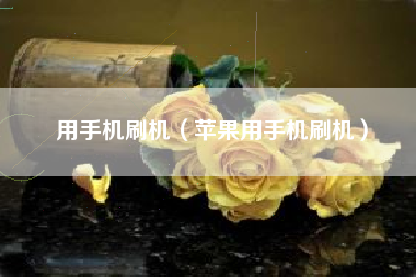 用手机刷机（苹果用手机刷机）
