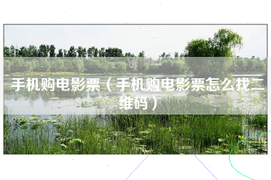 手机购电影票（手机购电影票怎么找二维码）
