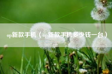op新款手机（op新款手机多少钱一台）