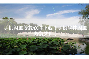 手机闪退修复软件下载（手机软件闪退修复大师）