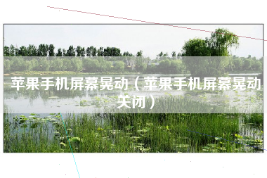 苹果手机屏幕晃动（苹果手机屏幕晃动关闭）