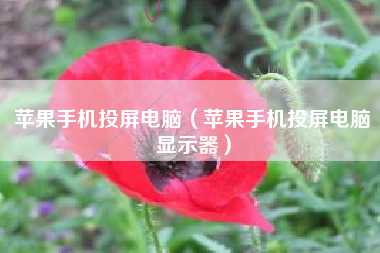 苹果手机投屏电脑（苹果手机投屏电脑显示器）