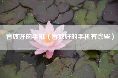 音效好的手机（音效好的手机有哪些）