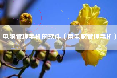 电脑管理手机的软件（用电脑管理手机）