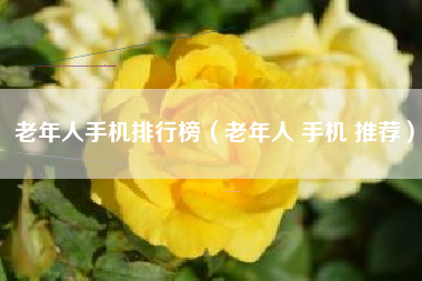 老年人手机排行榜（老年人 手机 推荐）