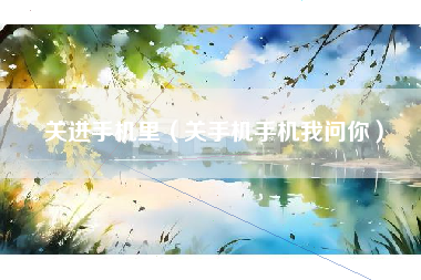 关进手机里（关手机手机我问你）