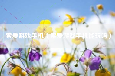 索爱游戏手机（索爱游戏手机能玩吗）