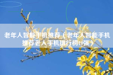 老年人智能手机推荐（老年人智能手机推荐老人手机排行榜10强）