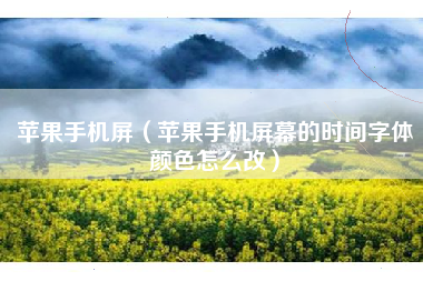 苹果手机屏（苹果手机屏幕的时间字体颜色怎么改）