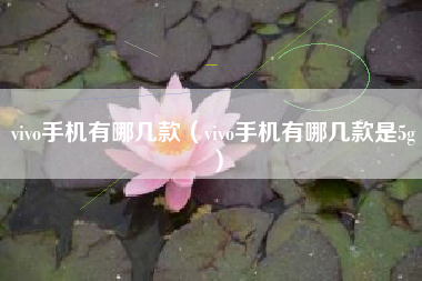 vivo手机有哪几款（vivo手机有哪几款是5g）