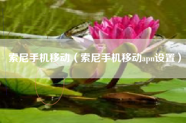索尼手机移动（索尼手机移动apn设置）