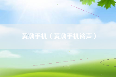 黄渤手机（黄渤手机铃声）