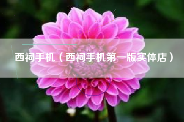 西祠手机（西祠手机第一版实体店）
