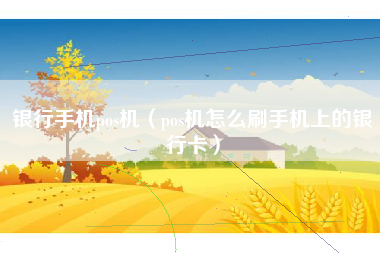 银行手机pos机（pos机怎么刷手机上的银行卡）