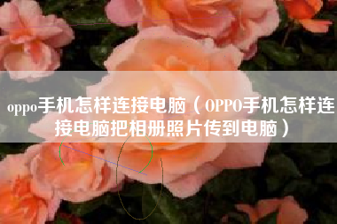 oppo手机怎样连接电脑（OPPO手机怎样连接电脑把相册照片传到电脑）