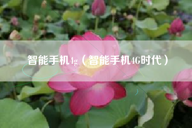 智能手机4g（智能手机4G时代）