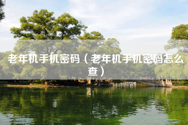 老年机手机密码（老年机手机密码怎么查）