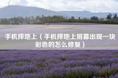 手机摔地上（手机摔地上屏幕出现一块彩色的怎么修复）
