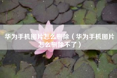 华为手机图片怎么删除（华为手机图片怎么删除不了）