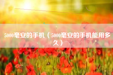5000毫安的手机（5000毫安的手机能用多久）