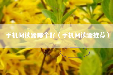 手机阅读器哪个好（手机阅读器推荐）