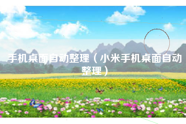 手机桌面自动整理（小米手机桌面自动整理）