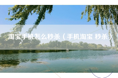 淘宝手机怎么秒杀（手机淘宝 秒杀）