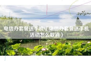 电信办套餐送手机（电信办套餐送手机活动怎么取消）
