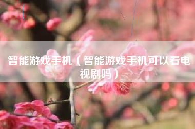 智能游戏手机（智能游戏手机可以看电视剧吗）